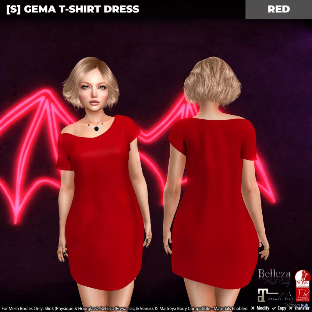 New Release: [S] Gema T-Shirt Dress by [satus Inc] - Teleport Hub - teleporthub.com