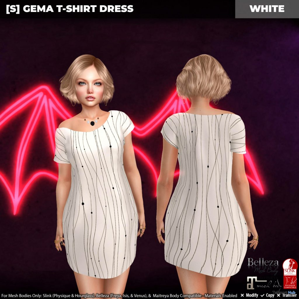 New Release: [S] Gema T-Shirt Dress by [satus Inc] - Teleport Hub - teleporthub.com