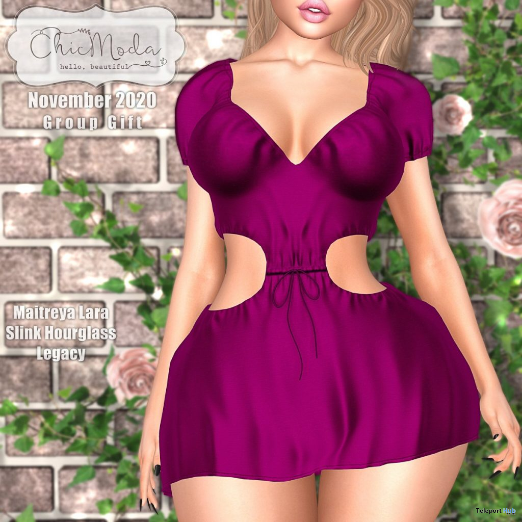 Carrie Dress & Panties November 2020 Group Gift by ChicModa - Teleport Hub - teleporthub.com