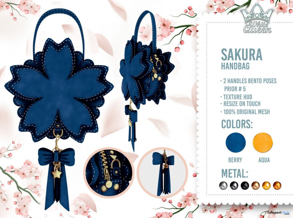 New Release: Sakura Handbag by White Queen @ WIP Event November 2020 - Teleport Hub - teleporthub.com