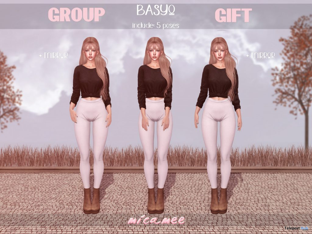 Basyo Poses November 2020 Group Gift by micamee - Teleport Hub - teleporthub.com