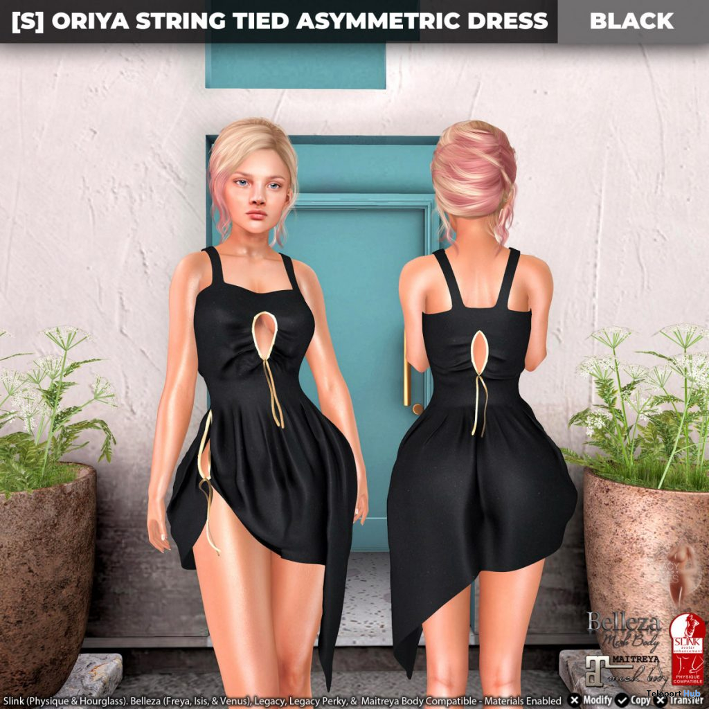 New Release: [S] Oriya String Tied Asymmetric Dress by [satus Inc] - Teleport Hub - teleporthub.com