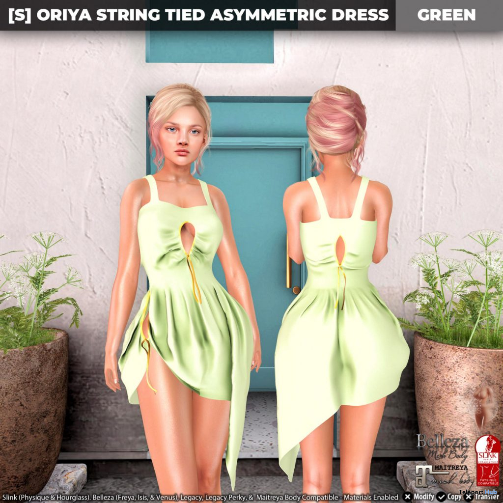 New Release: [S] Oriya String Tied Asymmetric Dress by [satus Inc] - Teleport Hub - teleporthub.com