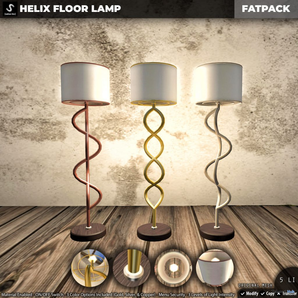 New Release: Helix Floor Lamp by [satus Inc] - Teleport Hub - teleporthub.com