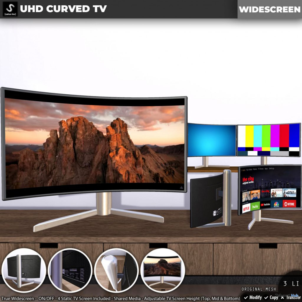 New Release: UHD Curved TV by [satus Inc] - Teleport Hub - teleporthub.com