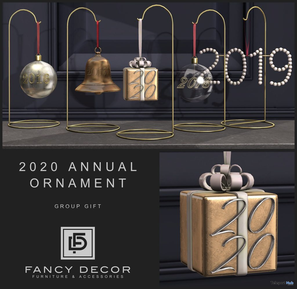 2020 Ornament December 2020 Group Gift by Fancy Decor - Teleport Hub - teleporthub.com