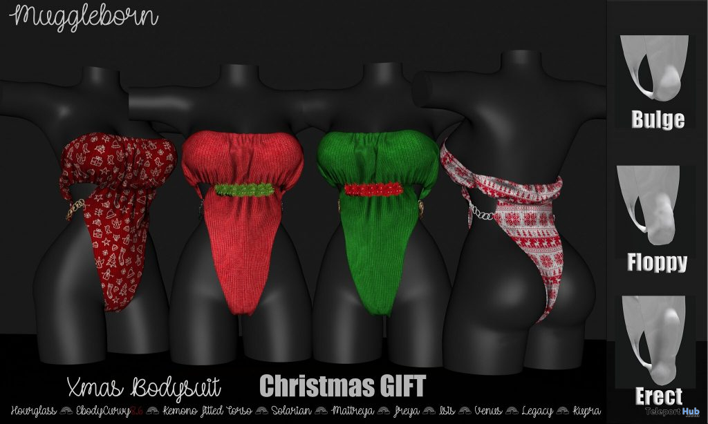 Xmas Bodysuit December 2020 Group Gift by Muggleborn - Teleport Hub - teleporthub.com