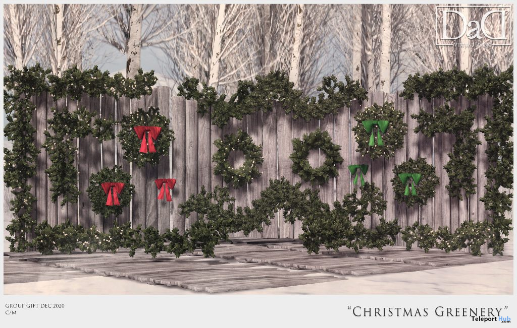 Christmas Greenery December 2020 Group Gift by Domus Aurea Design - Teleport Hub - teleporthub.com