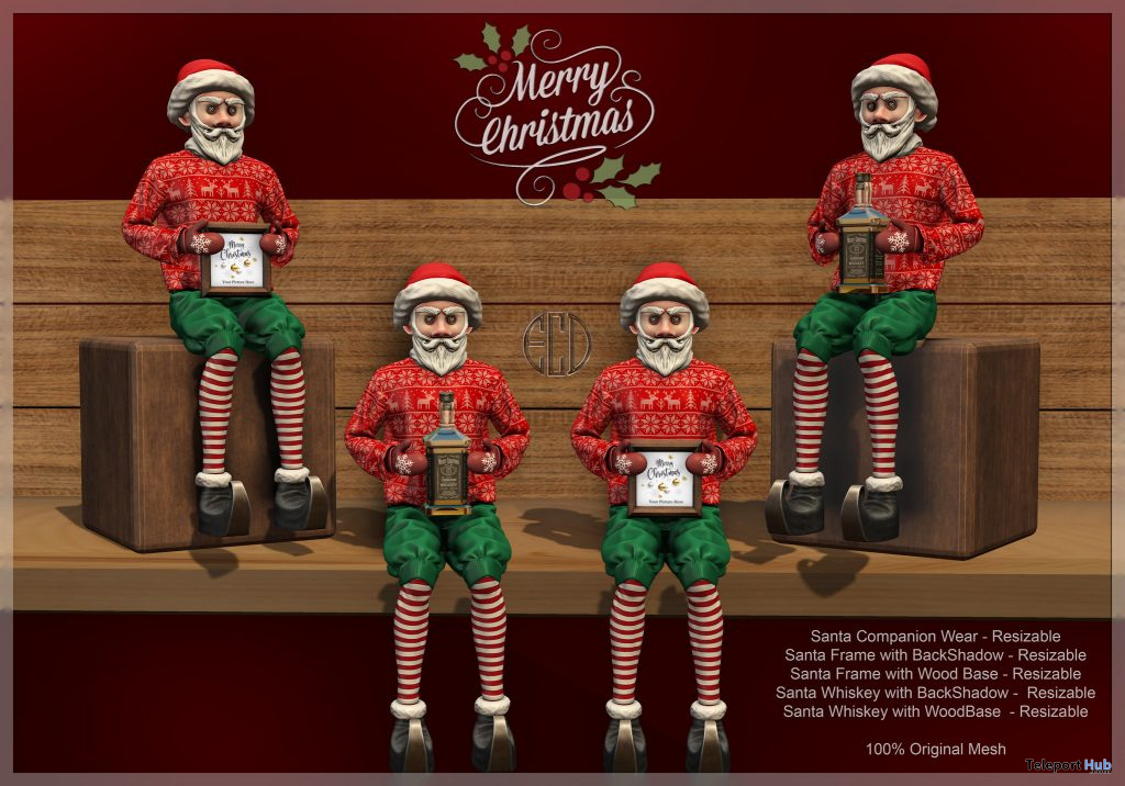 Santa Frame, Whiskey, & Companion December 2020 Group Gift by E-Clipse Design - Teleport Hub - teleporthub.com