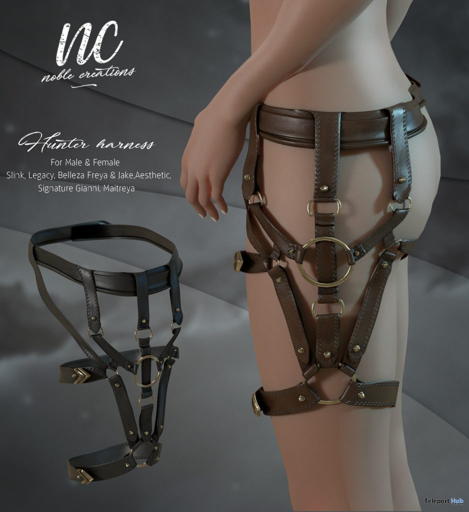 Hunter Harness December 2020 Group Gift by Noble Creations - Teleport Hub - teleporthub.com