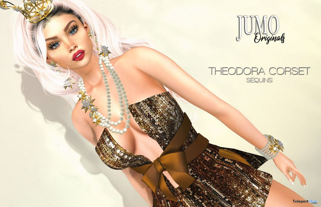 Theodora Corset Sequins New Year 2021 Gift by JUMO Originals - Teleport Hub - teleporthub.com