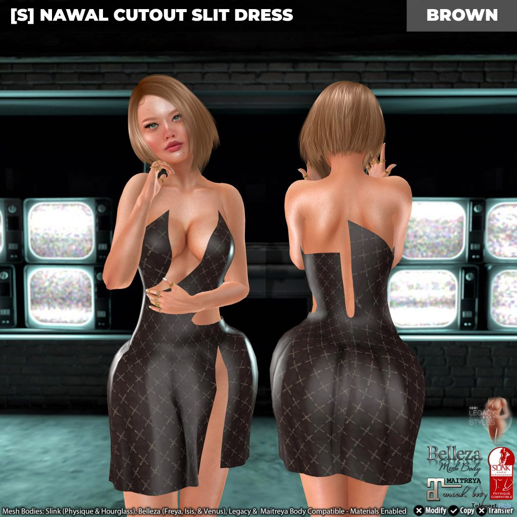 New Release: [S] Nawal Cutout Slit Dress by [satus Inc] - Teleport Hub - teleporthub.com