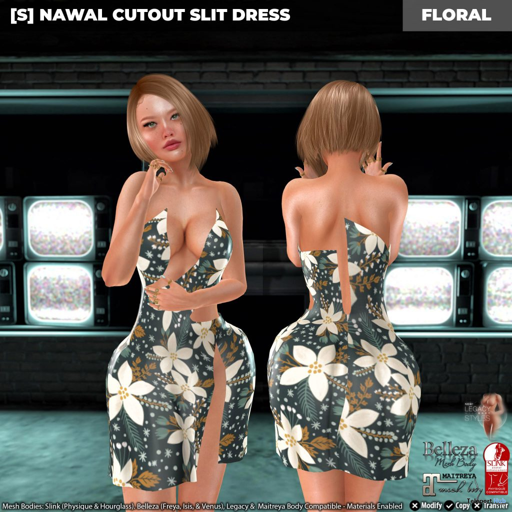 New Release: [S] Nawal Cutout Slit Dress by [satus Inc] - Teleport Hub - teleporthub.com