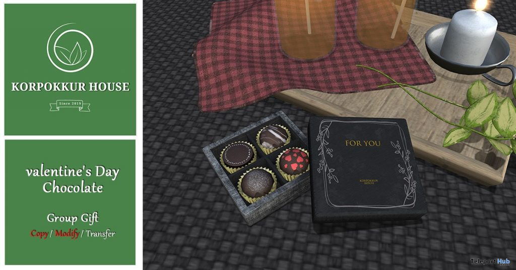 Valentine's Day Chocolate February 2021 Group Gift by Korpokkur House - Teleport Hub - teleporthub.com