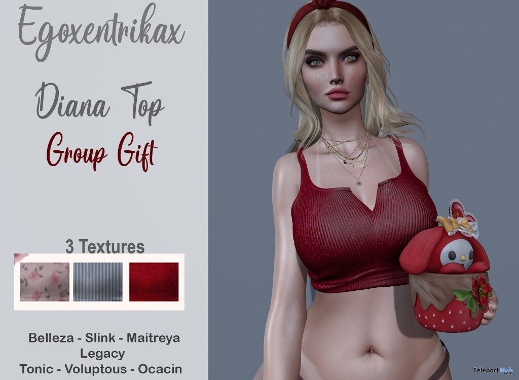 Diana Top January 2021 Group Gift by Egoxentrikax - Teleport Hub - teleporthub.com