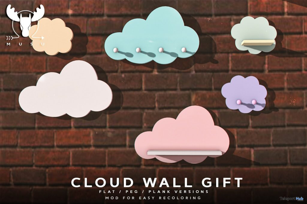 Cloud Wall January 2021 Group Gift by MUSU - Teleport Hub - teleporthub.com
