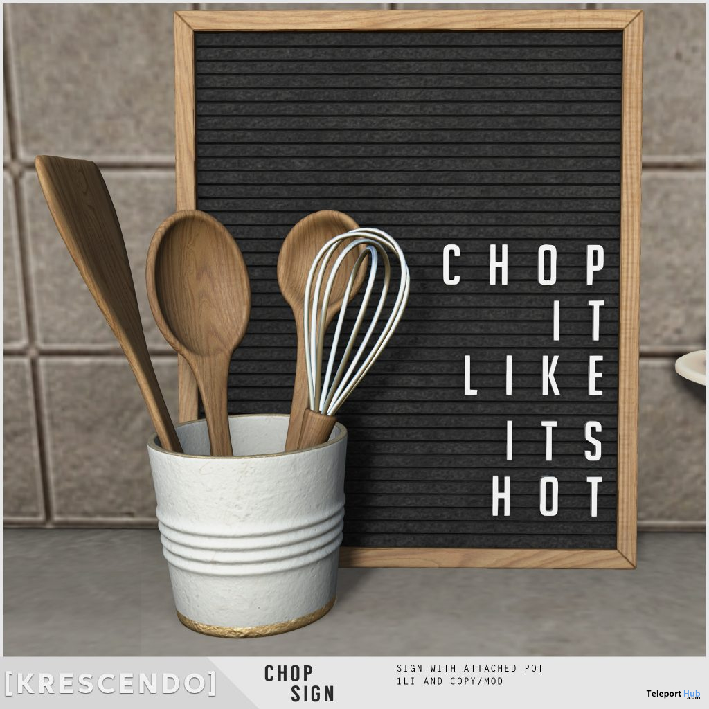 Chop Sign January 2021 Subscriber Gift by [Krescendo] - Teleport Hub - teleporthub.com