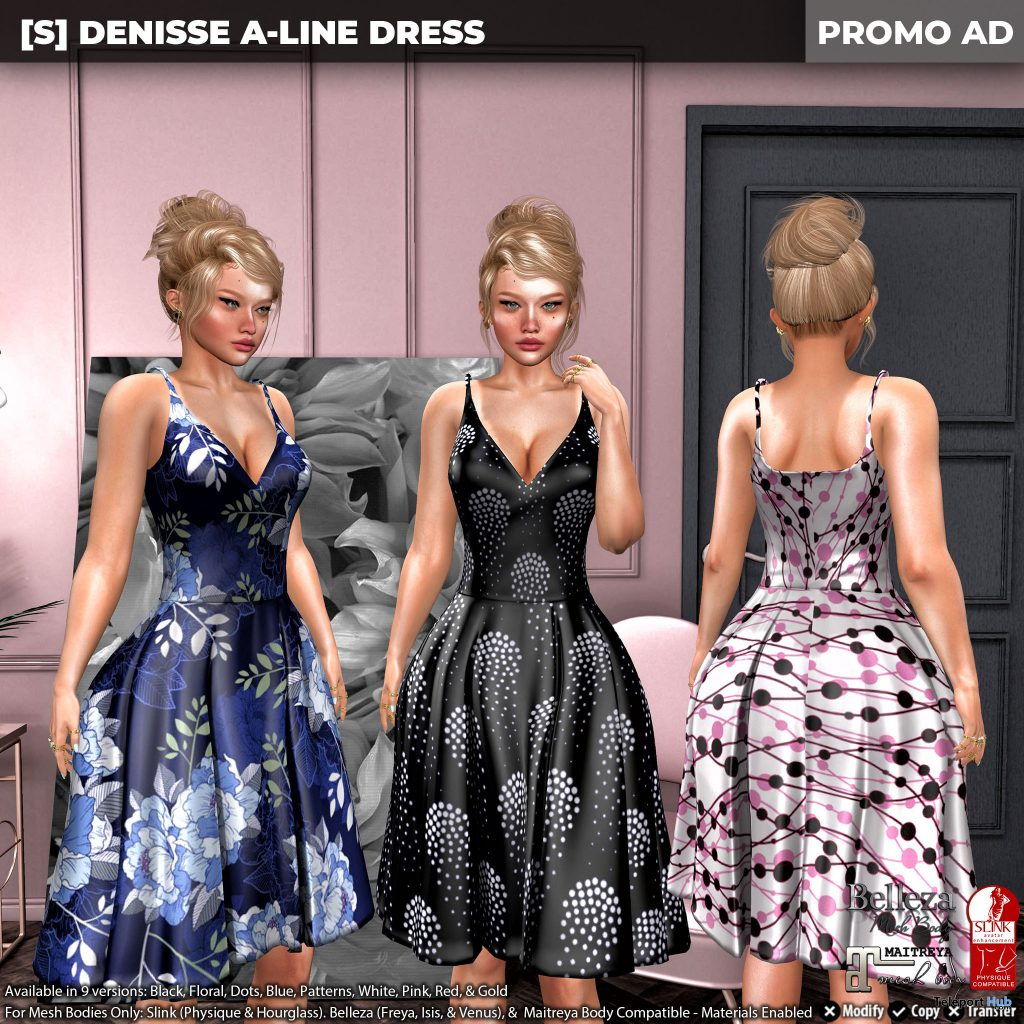 New Release: [S] Denisse A-Line Dress by [satus Inc] - Teleport Hub - teleporthub.com