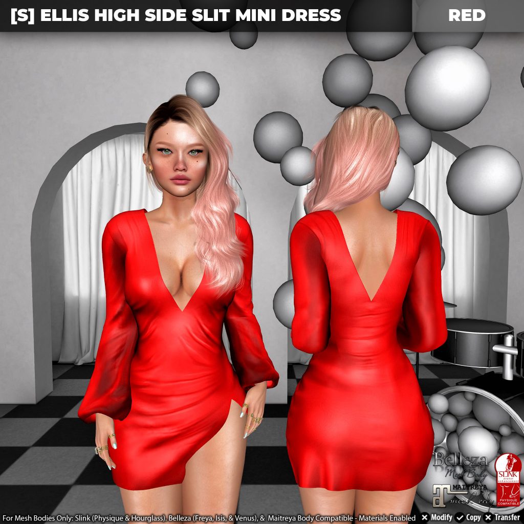 New Release: [S] Ellis High Side Slit Mini Dress by [satus Inc] - Teleport Hub - teleporthub.com