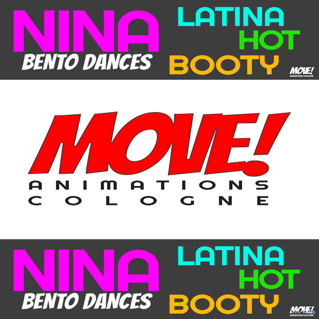 New Release: Nina Girls Latin Booty Bento Dance Pack by MOVE! Animations Cologne - Teleport Hub - teleporthub.com