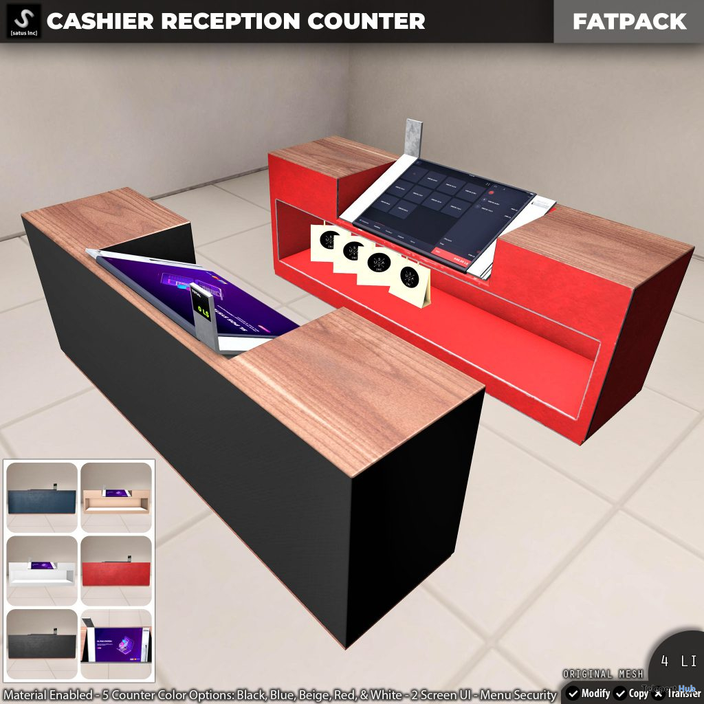 New Release: Cashier Reception Counter by [satus Inc] - Teleport Hub - teleporthub.com