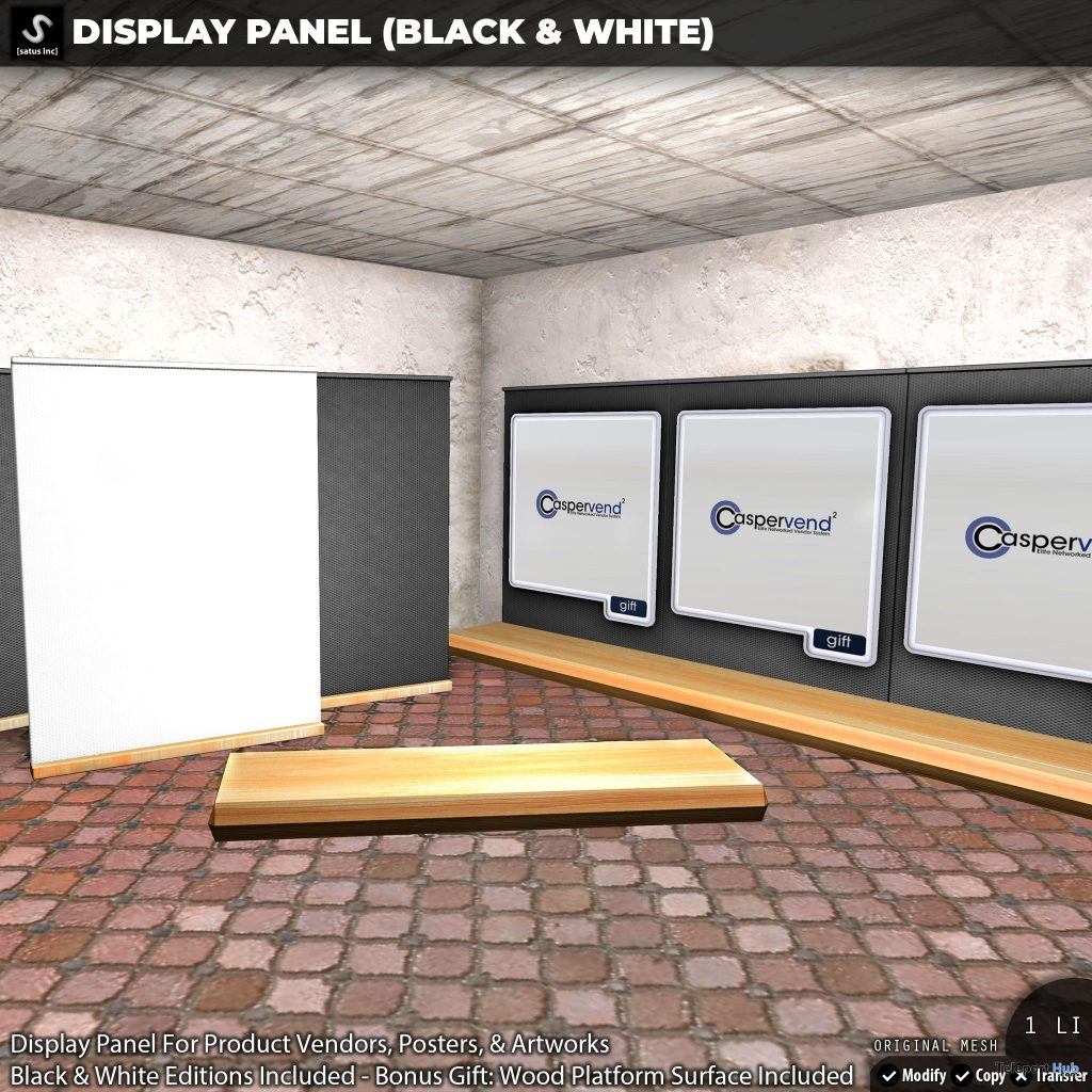 New Release: Display Panel Black & White by [satus Inc] - Teleport Hub - teleporthub.com