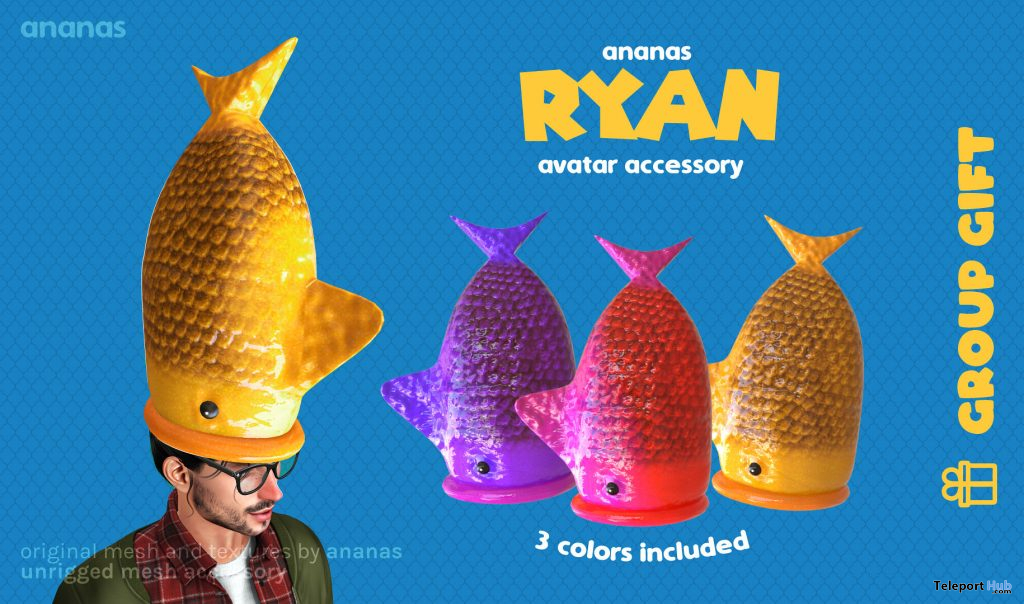 Ryan Fish Hat February 2021 Group Gift by ananas - Teleport Hub - teleporthub.com