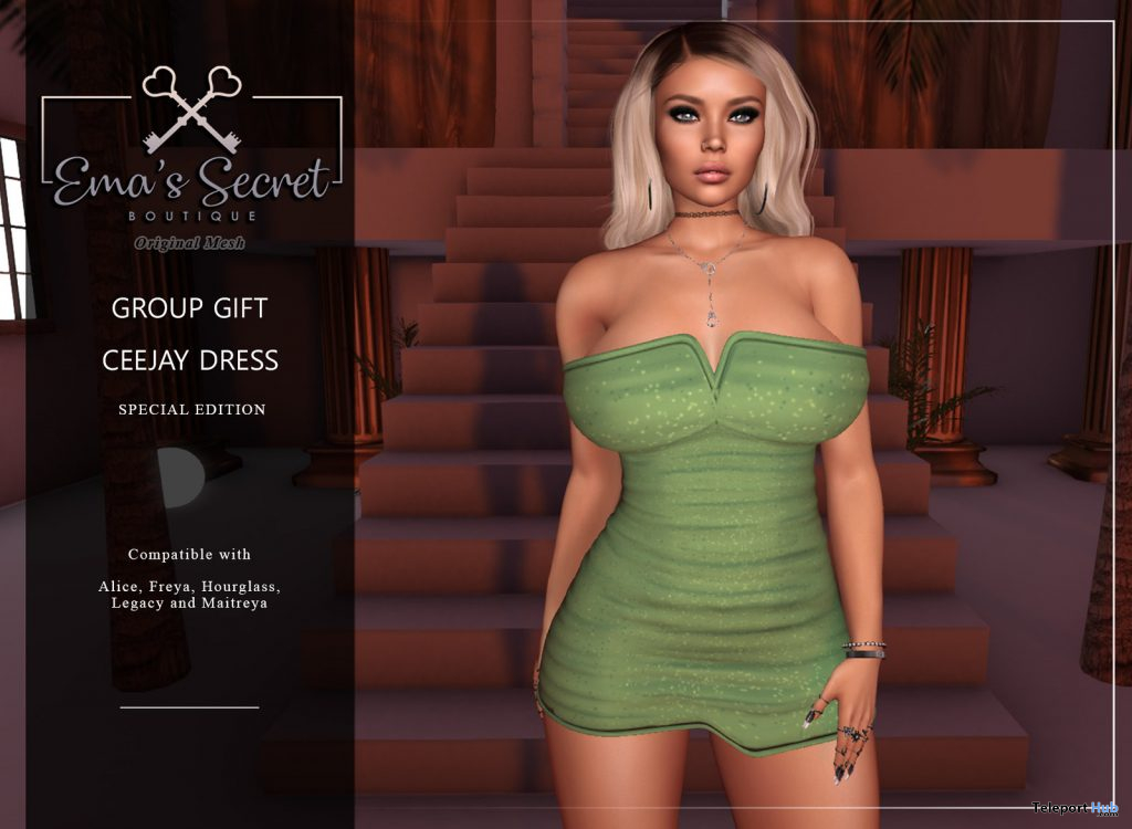 Ceejay Dress Special Edition February 2021 Group Gift by Ema’s Secret - Teleport Hub - teleporthub.com