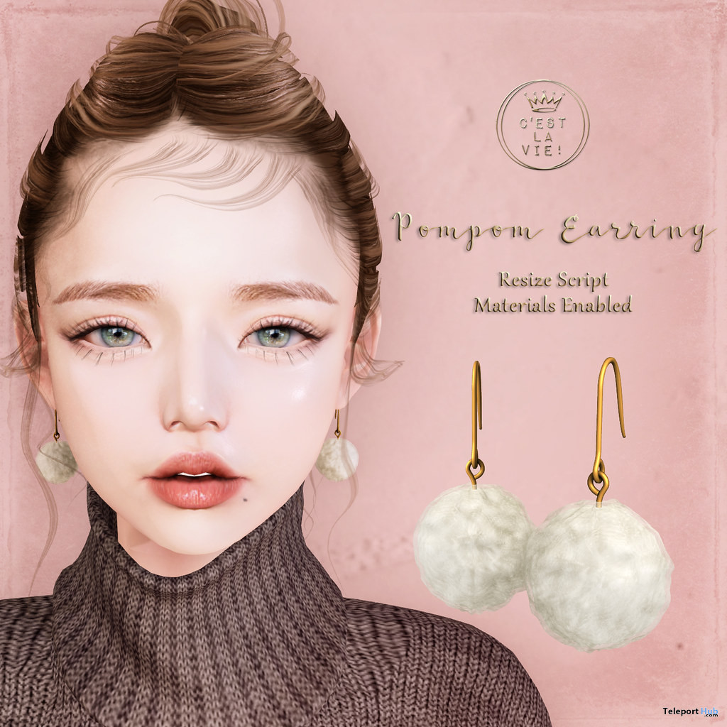 Pompom Earrings 1L Promo Gift by C’est la vie! - Teleport Hub - teleporthub.com