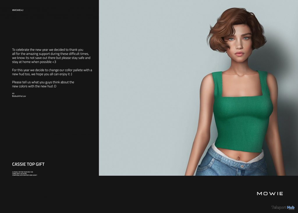 Cassie Top February 2021 Group Gift by MOWIE - Teleport Hub - teleporthub.com