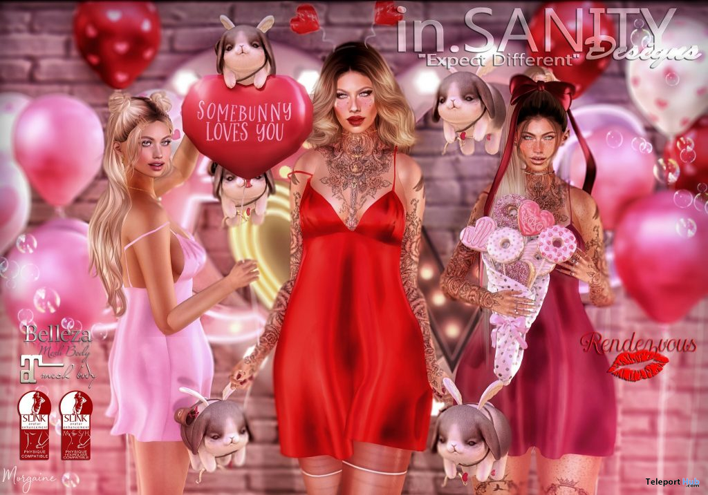 Rendezvous Slip Dress February 2021 Group Gift by in.SANITY - Teleport Hub - teleporthub.com