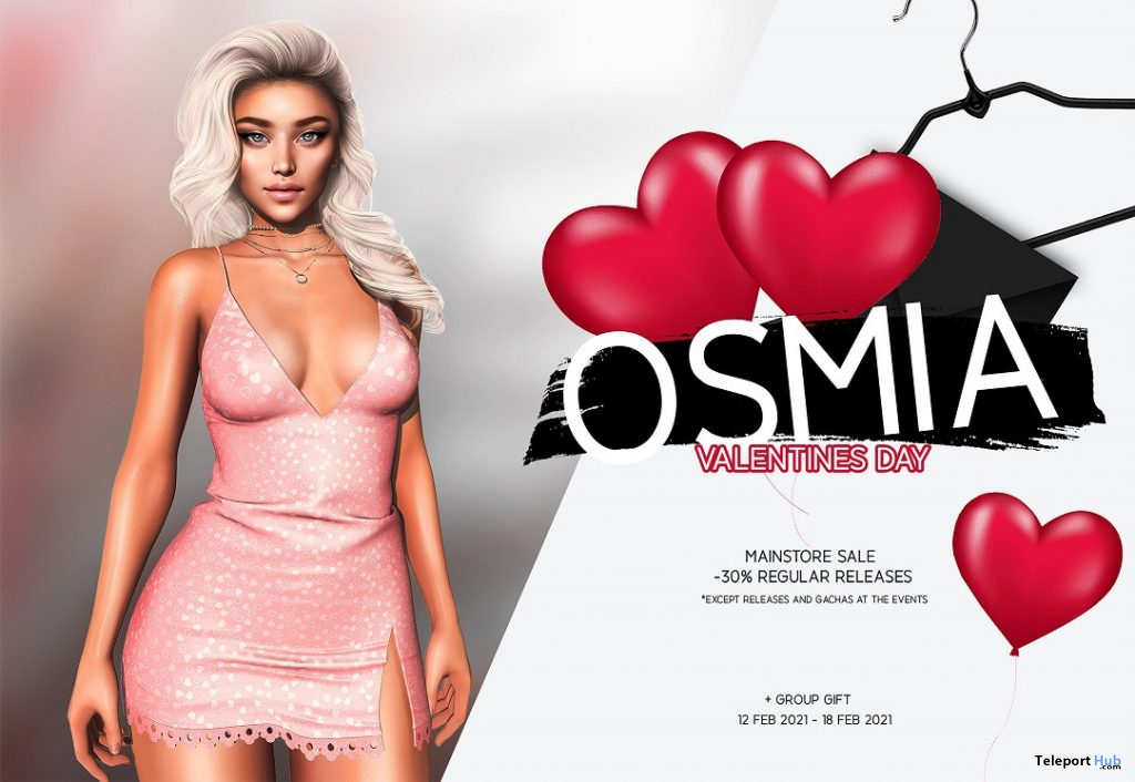 Elliana Dress Valentines February 2021 Group Gift by OSMIA - Teleport Hub - teleporthub.com