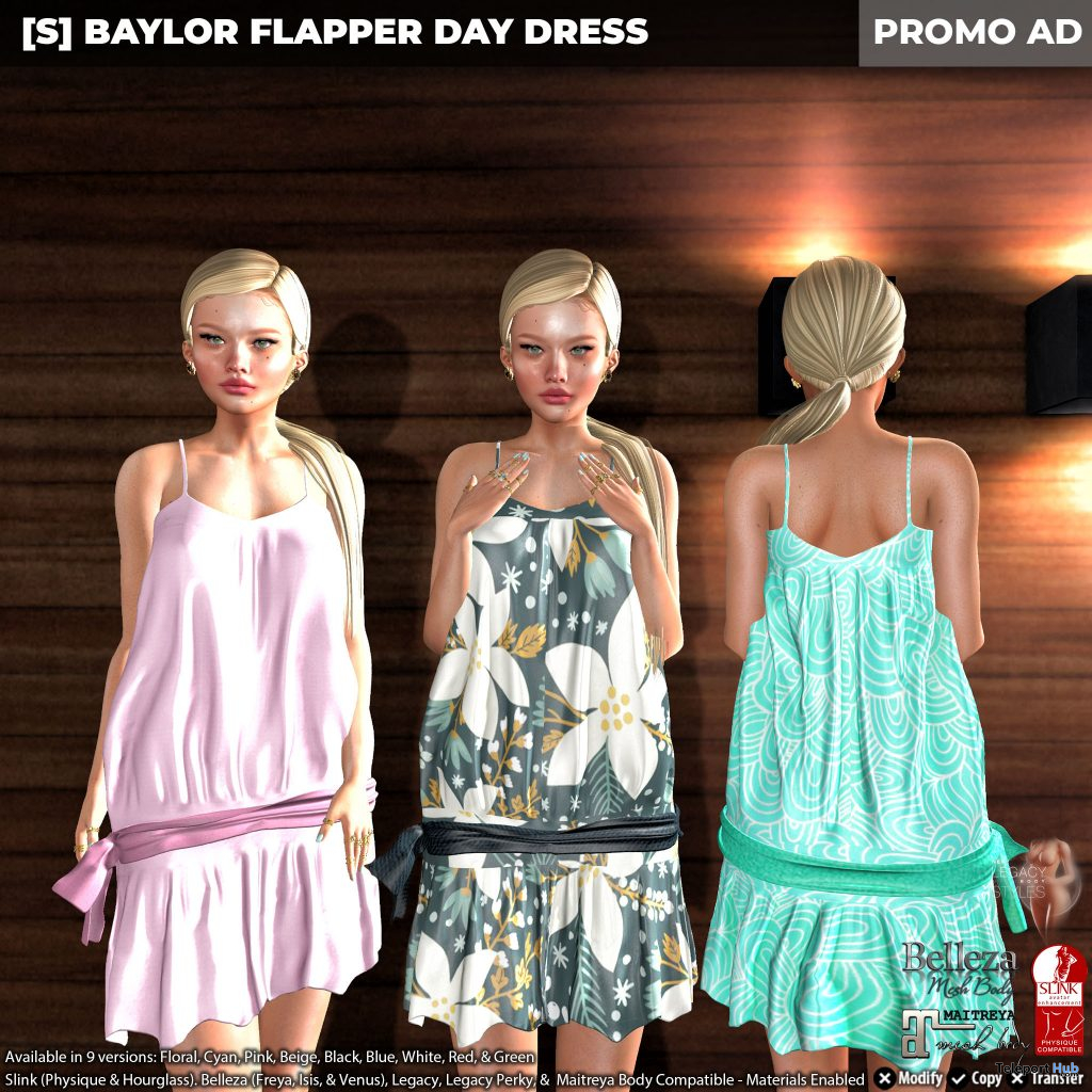 New Release: [S] Baylor Flapper Day Dress by [satus Inc] - Teleport Hub - teleporthub.com