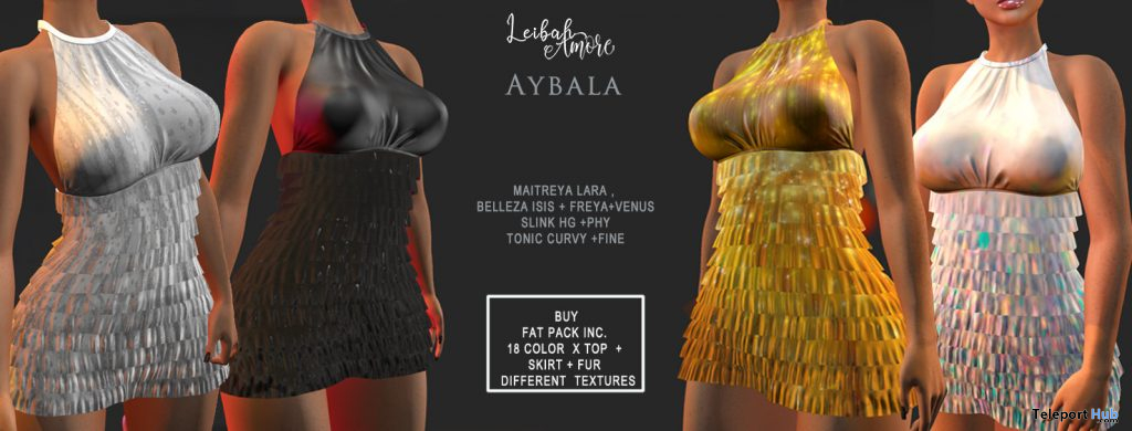 Aybala Dress Fatpack February 2021 Group Gift by Leibah - Teleport Hub - teleporthub.com