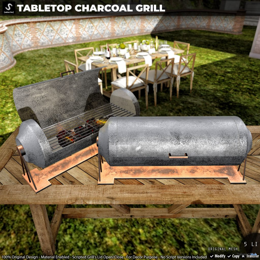 New Release: Tabletop Charcoal Grill by [satus Inc] - Teleport Hub - teleporthub.com