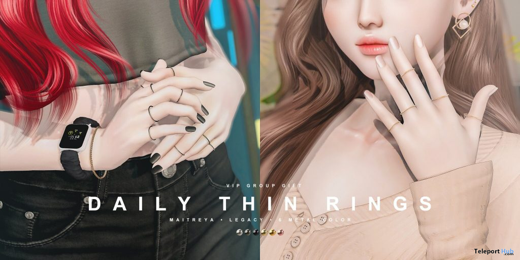 Daily Thin Rings March 2021 Group Gift by Cheezu - Teleport Hub - teleporthub.com