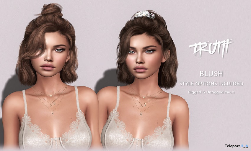 Blush Hair Fatpack With Style HUD Group Gift by TRUTH HAIR - Teleport Hub - teleporthub.com