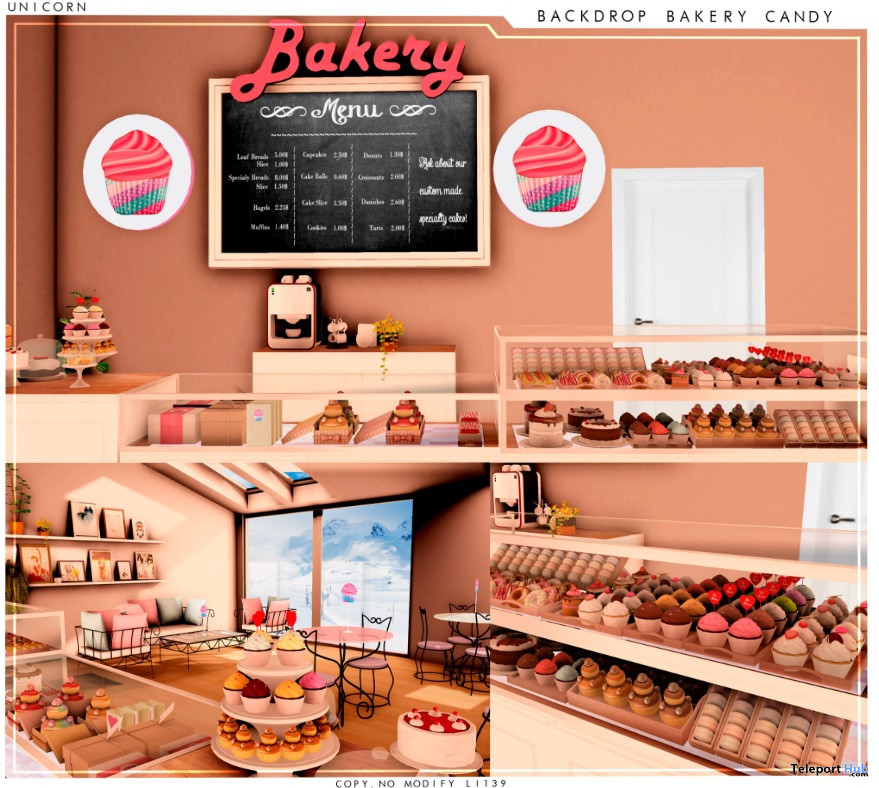 New Release: Bakery Candy Backdrop by UNICORN @ Sense Event March 2021 - Teleport Hub - teleporthub.com