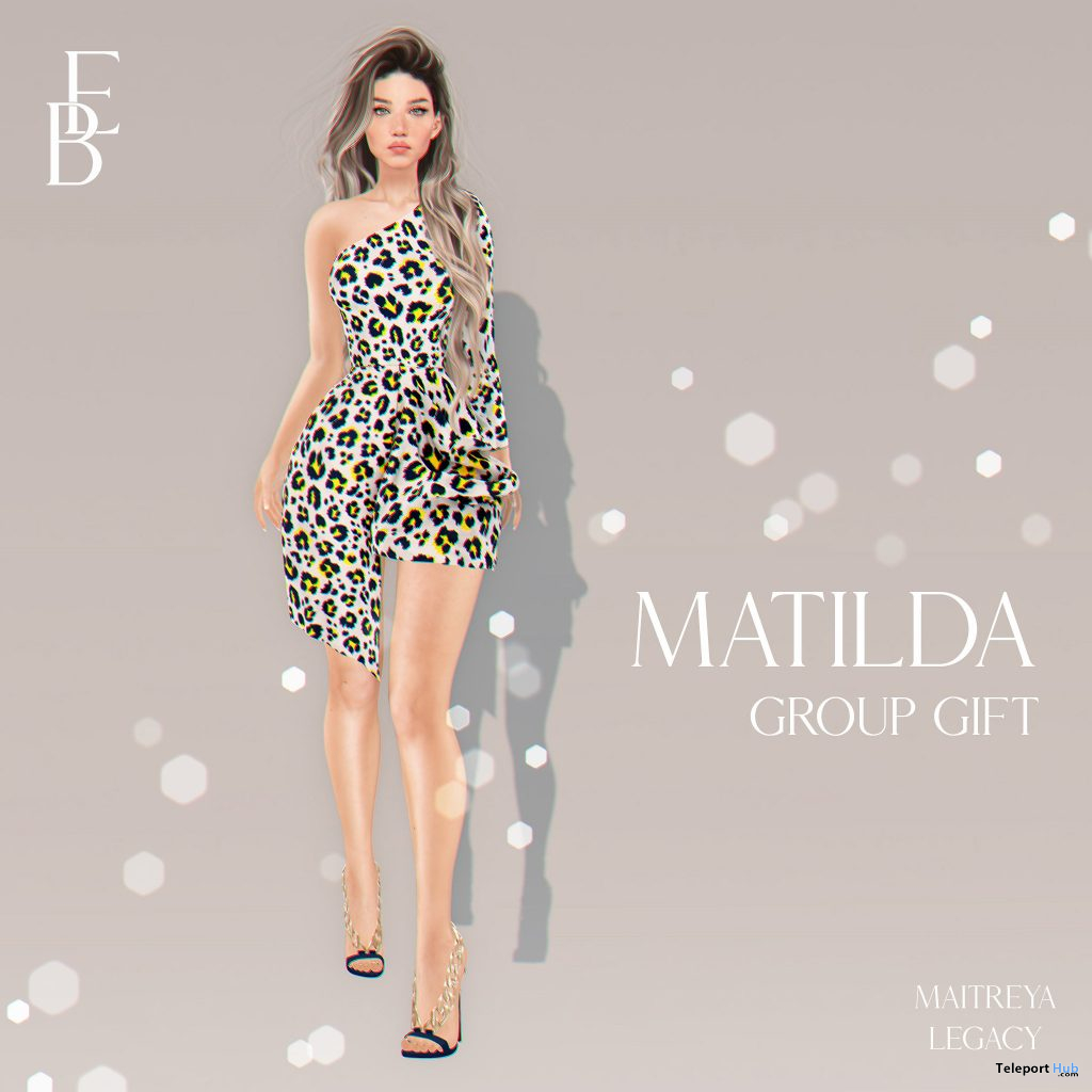 Matilda Dress April 2021 Group Gift by Belle Epoque - Teleport Hub - teleporthub.com