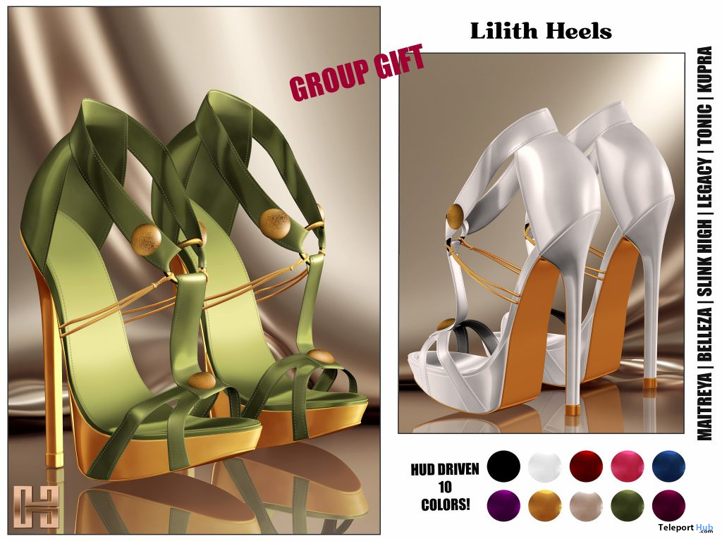 Lilith Heels Fatpack April 2021 Group Gift by Hilly Haalan - Teleport Hub - teleporthub.com