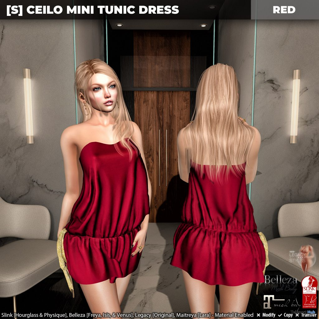 New Release: [S] Ceilo Mini Tunic Dress by [satus Inc] - Teleport Hub - teleporthub.com