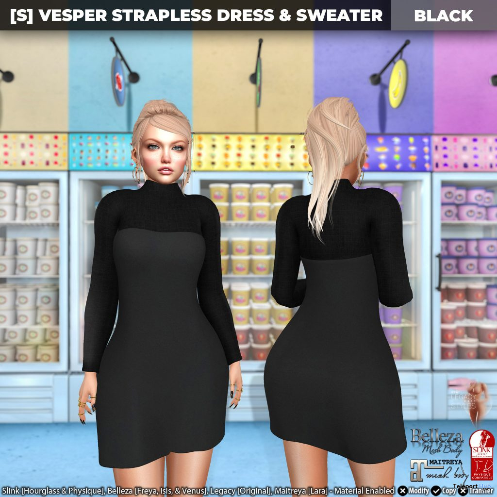 New Release: [S] Vesper Strapless Dress & Sweater by [satus Inc] - Teleport Hub - teleporthub.com