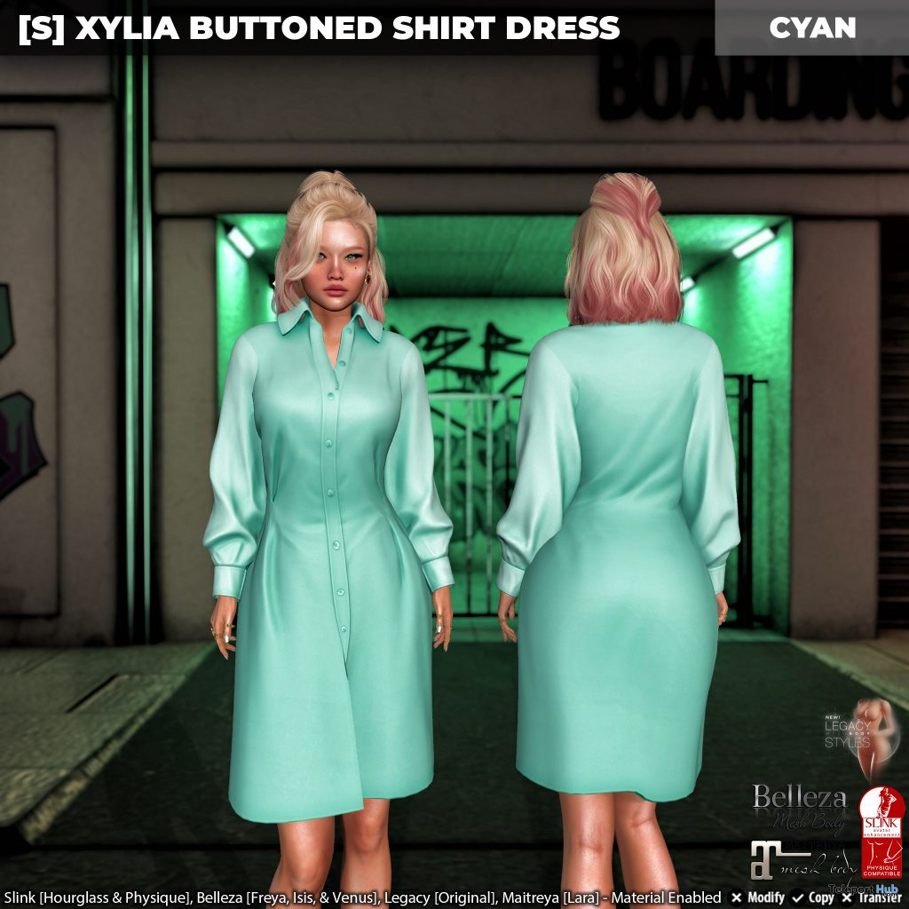 New Release: [S] Xylia Buttoned Shirt Dress by [satus Inc] - Teleport Hub - teleporthub.com