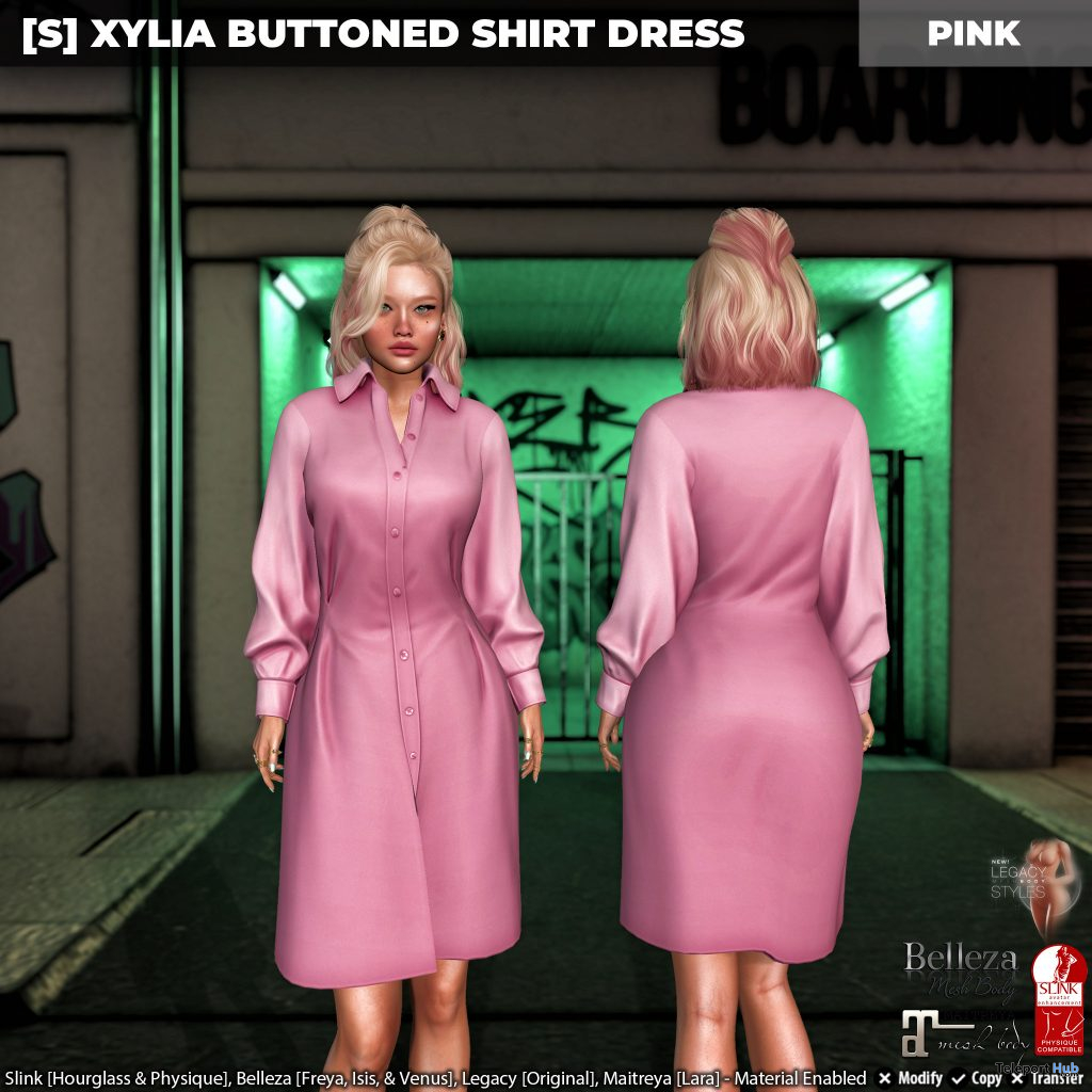 New Release: [S] Xylia Buttoned Shirt Dress by [satus Inc] - Teleport Hub - teleporthub.com