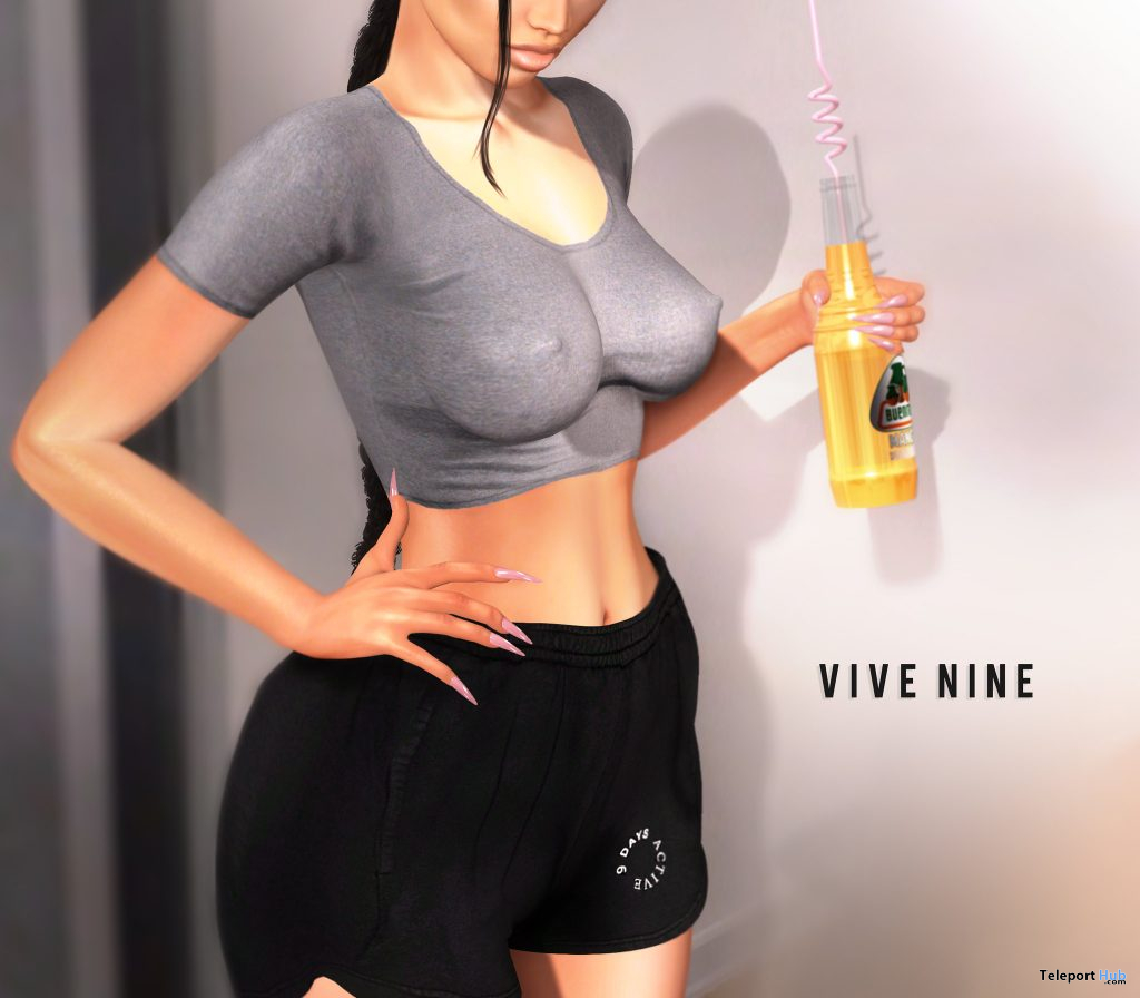 Baby Rib Cropped T-Shirt BOM May 2021 Group Gift by Vive Nine - Teleport Hub - teleporthub.com