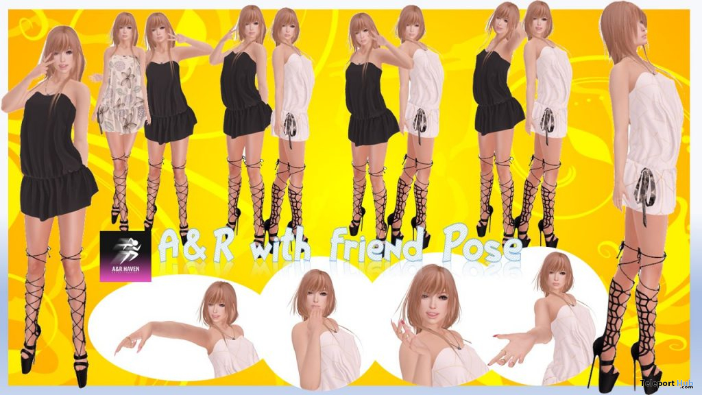 With Friend Pose Pack May 2021 Gift by A&R Haven - Teleport Hub - teleporthub.com