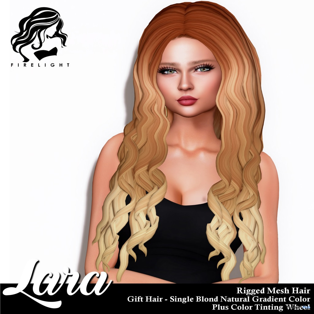 Lara Blond Gradient Hair & Color Tinting Wheel Teleport Hub Group Gift by Firelight - Teleport Hub - teleporthub.com
