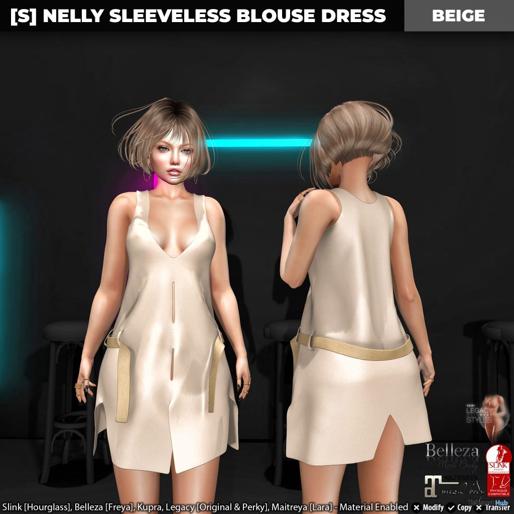 New Release: [S] Nelly Sleeveless Blouse Dress by [satus Inc] - Teleport Hub - teleporthub.com