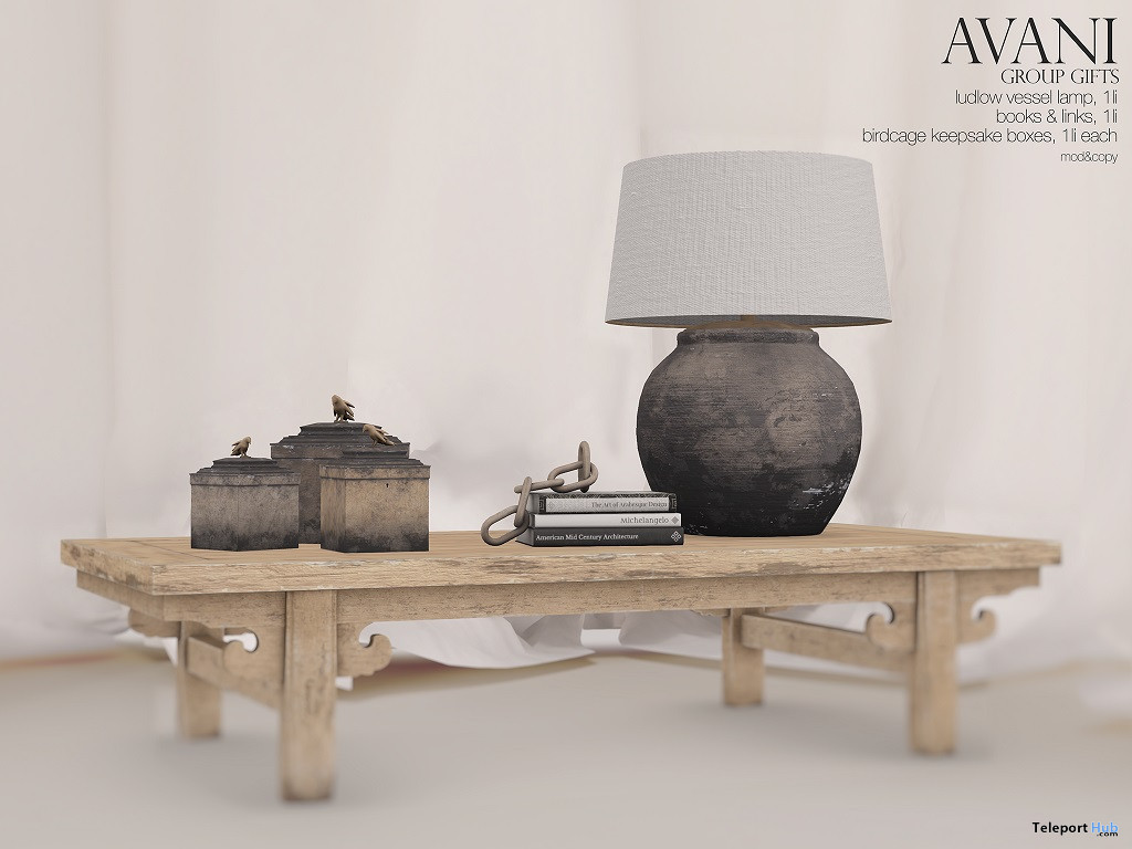 Decor Collection August 2021 Group Gift by Avani - Teleport Hub - teleporthub.com