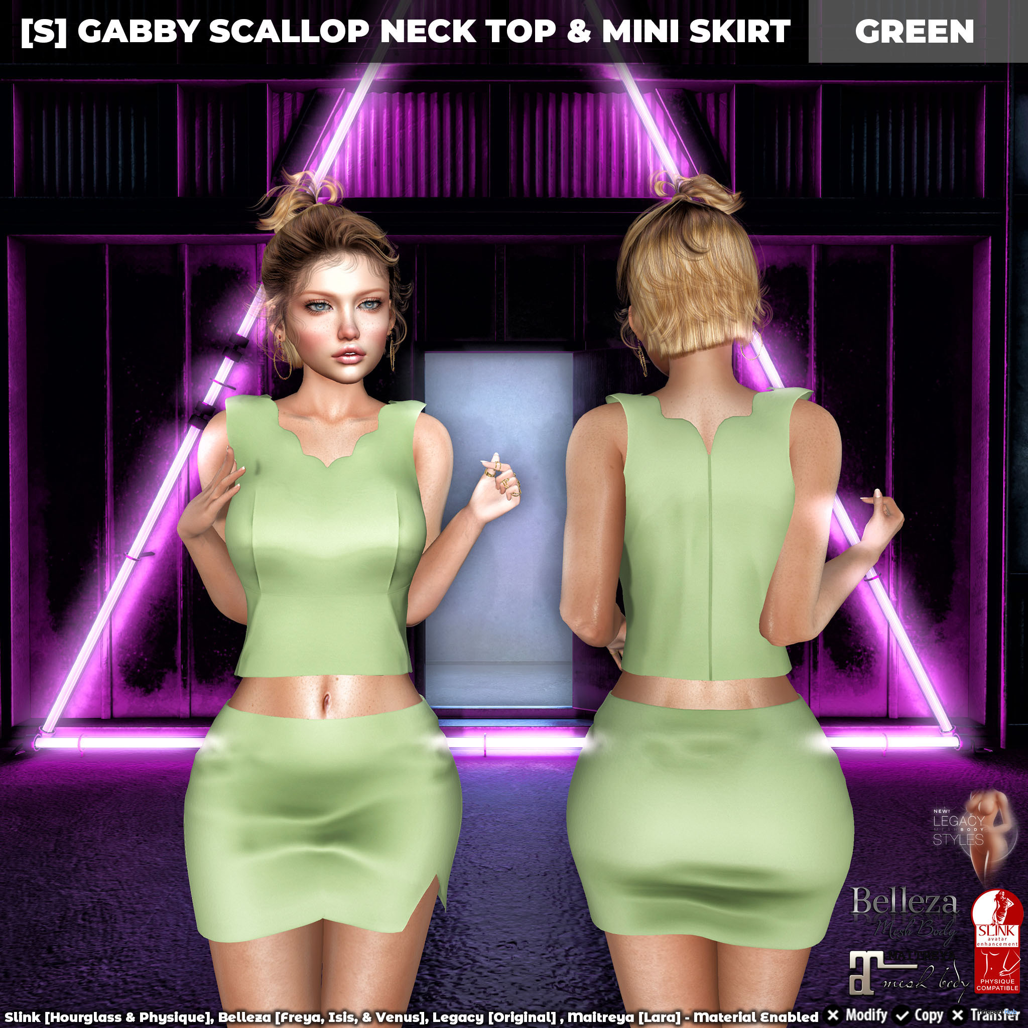 New Release: [S] Gabby Scallop Neck Top & Mini Skirt by [satus Inc] - Teleport Hub - teleporthub.com